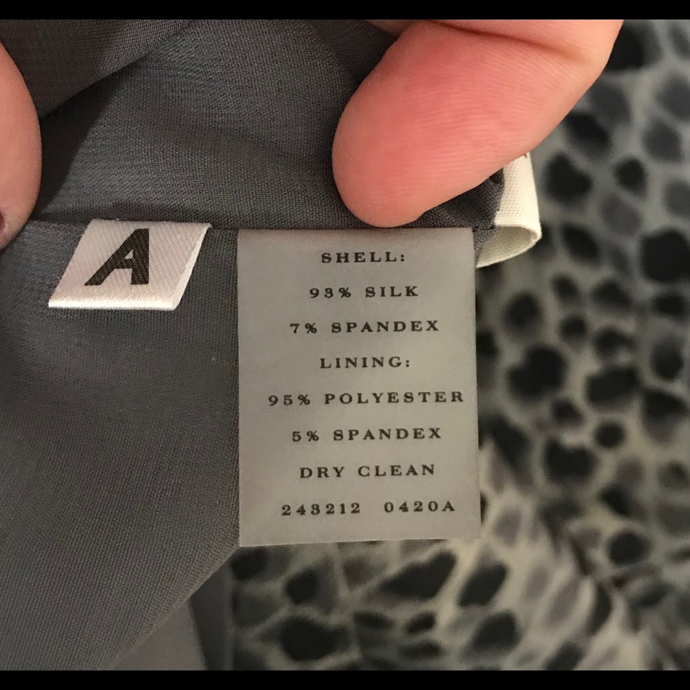 Ann Taylor silk dress, gray cheetah print - Picture 4 of 7